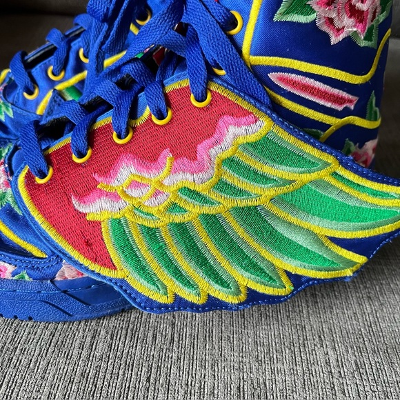 RARE Adidas Jeremy Scott JS Wings CNY Sz 4.5 M / 5.5W Maximalist Hypebeast Satin - Picture 14 of 16